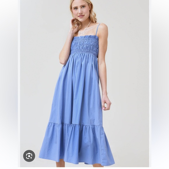 Ciao Lucia Dresses & Skirts - Ciao Lucia | 100% cotton Umbria Blue Smocked Tiered Sundress